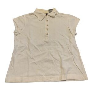 💜 Vintage 90s Y2K CLASSIC EDITIONS White Polo Shirt S/P